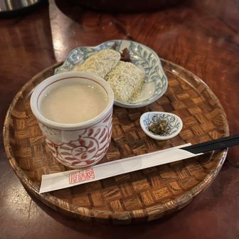 甘酒が美味し過ぎる！と力餅のうぐいす