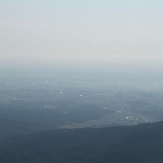 郡山市内はすごく霞んでた