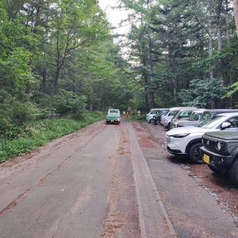 【舟山十字路駐車場】
朝６時の時点で満車

料金：無料
駐車台数：約10〜15台
補足情報：平日でも早朝から満車になりやすく路肩駐車が発生する。登山口までは林道歩きで未舗装区間あり。
