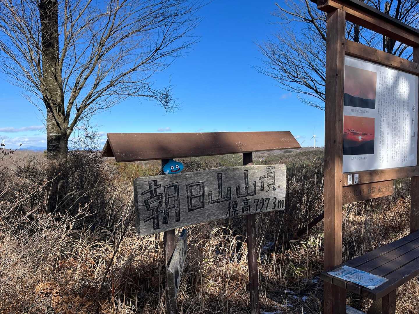 朝日山登山道東入口-朝日山 往復コースの写真