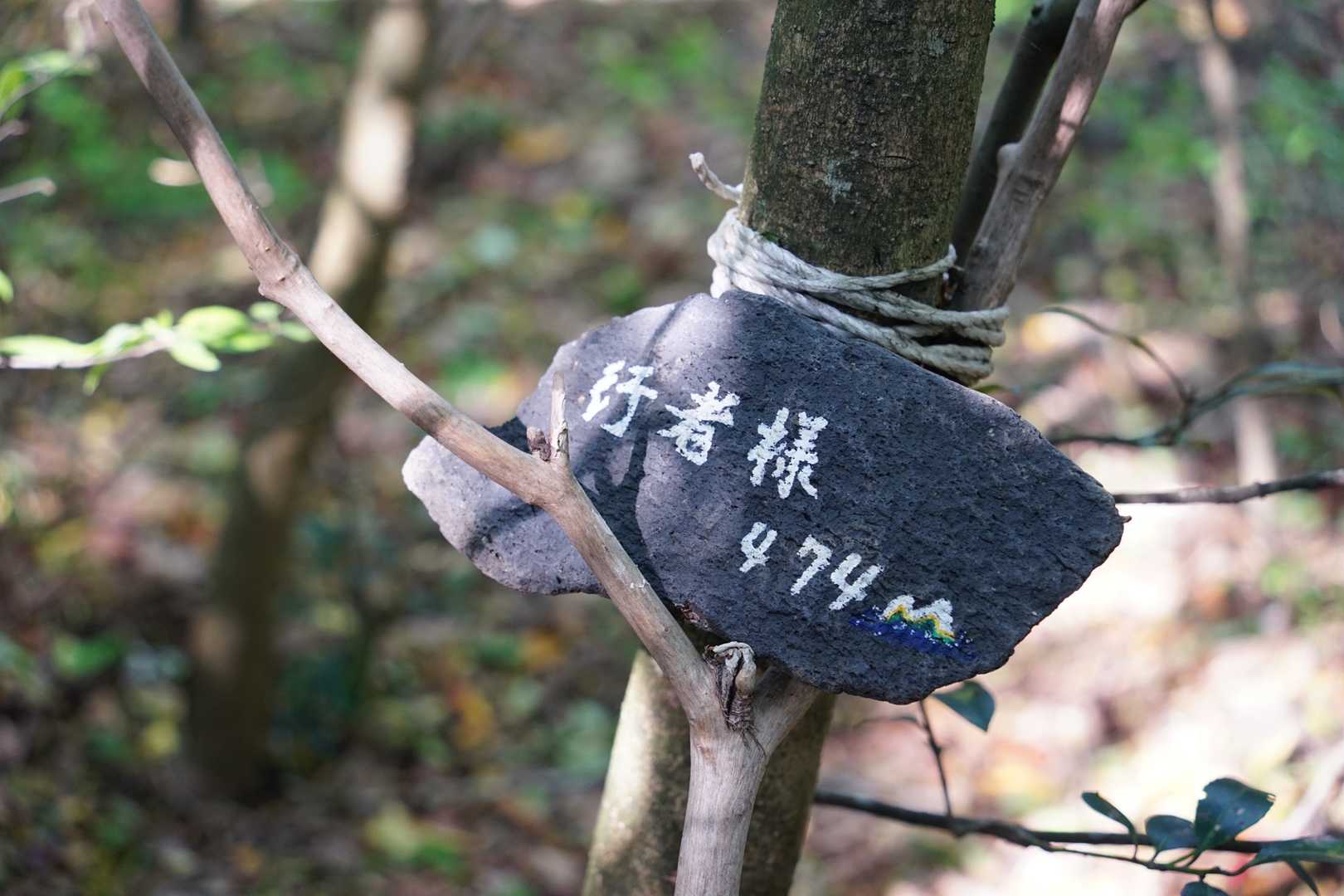 山頂標識。
Mが山だ⛰