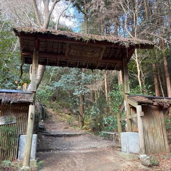 岩屋峠から祐泉寺に下りてきました