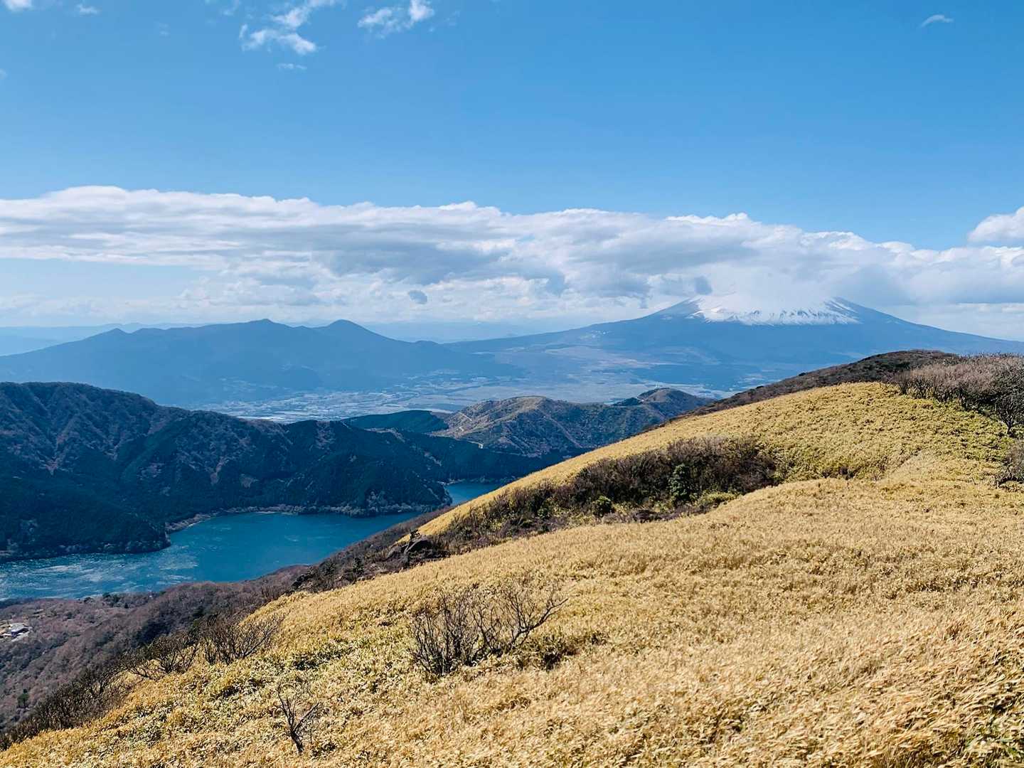 身体も携帯も風で揺れてやっと撮ったが
伝わらない😃雲が無くならないので下山