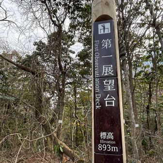 あれあれ？
スペルがおかしなことになっとりますな👀
「望台」の部分が入れ違ってるのかな？と思ったけど標高は合ってるし。些細なことだけどせっかくの立派なプレート、これは早いとこ気付いて欲しいな