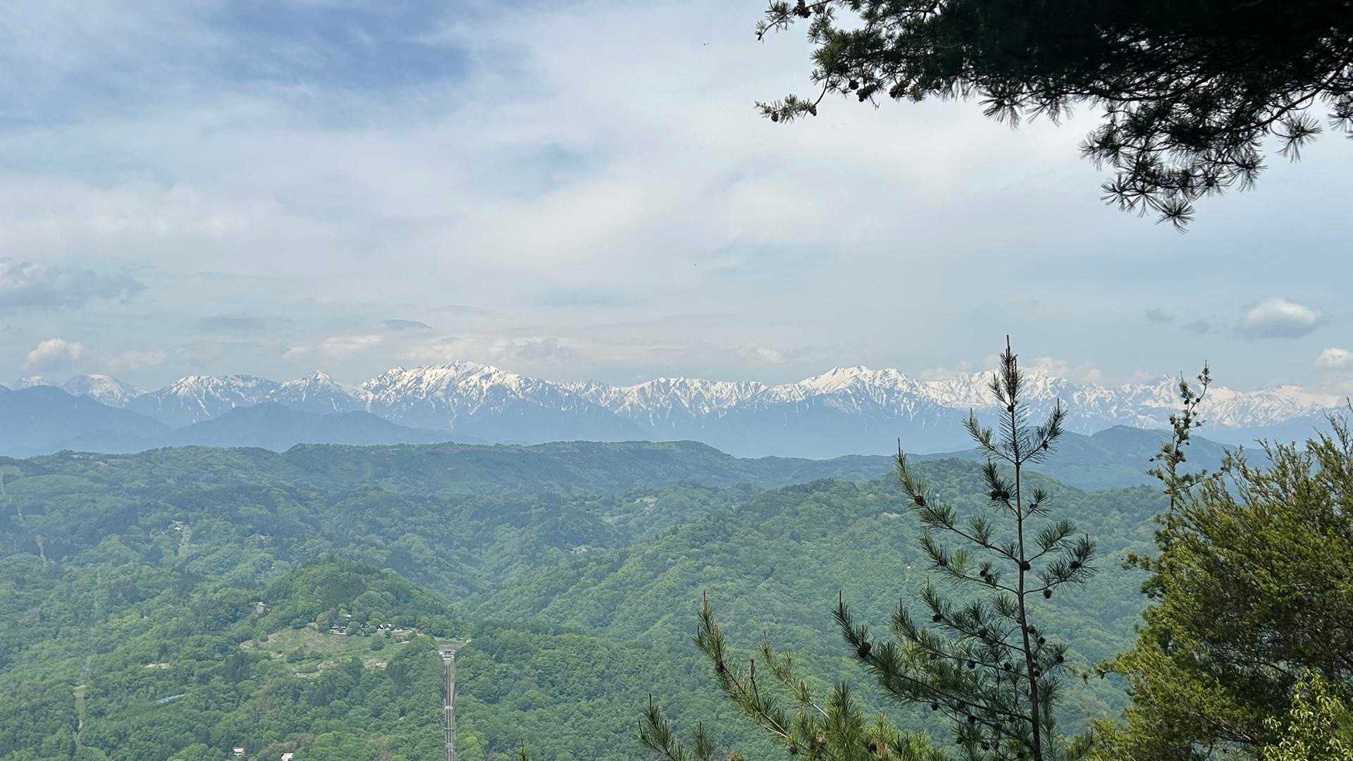 少し行くと大滝山〜五龍迄見えます