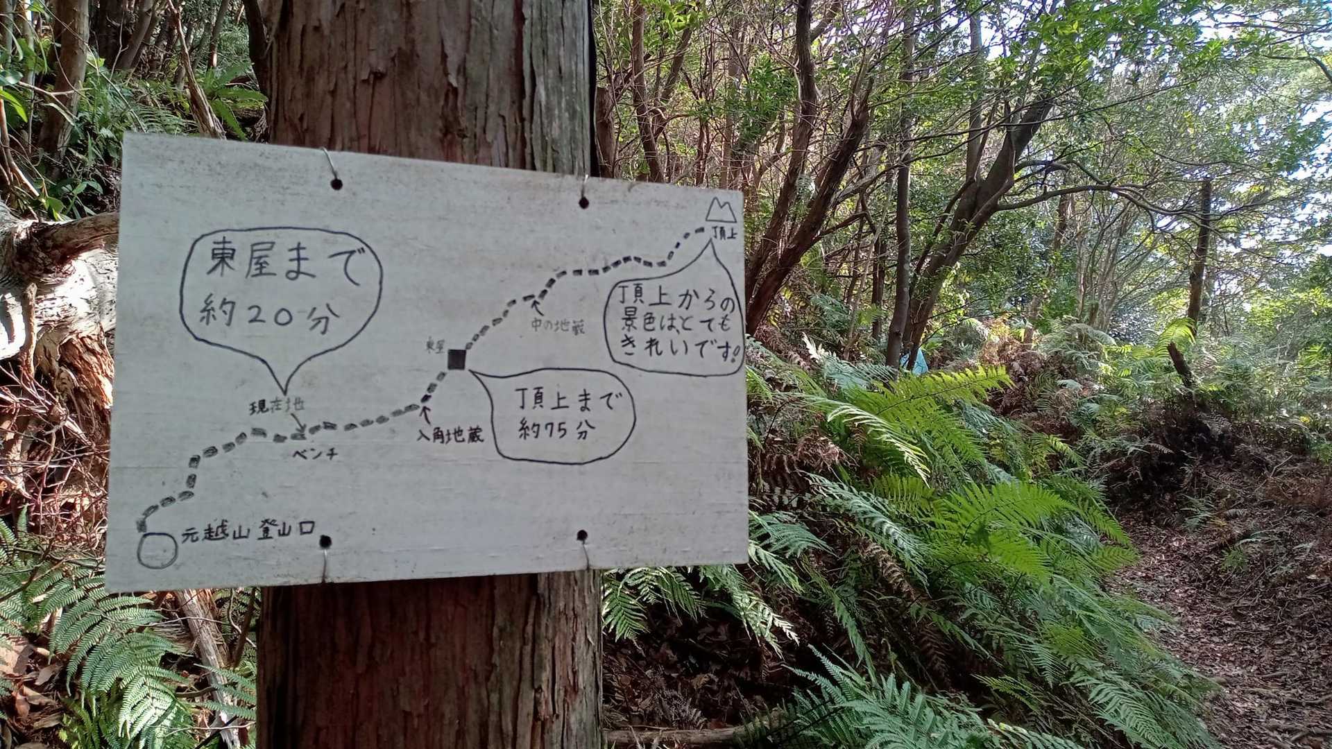 元越山 往復コースの写真