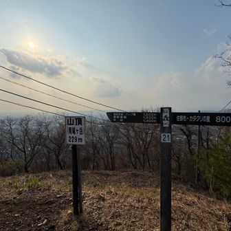 三毳山(青竜ヶ岳)山頂に到着。