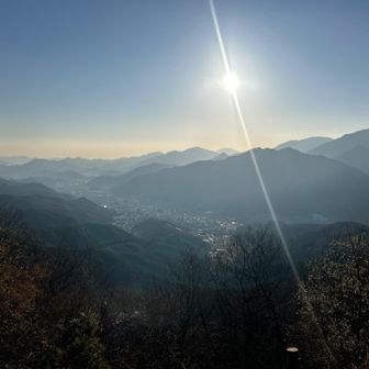 朝日に映える✨
都留市方面の山々〽️