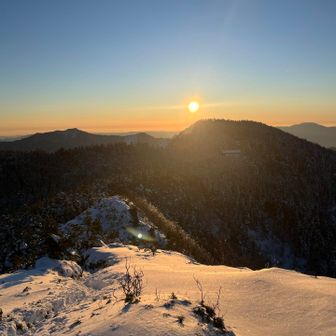 三伏峠への帰路で見た夕日