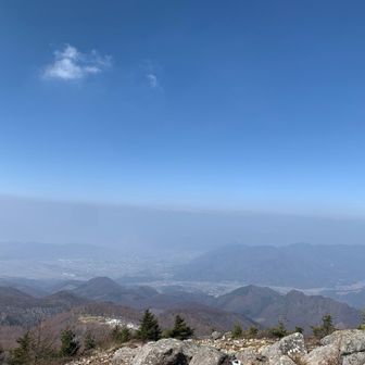 北アルプス、肉眼では見えてました。