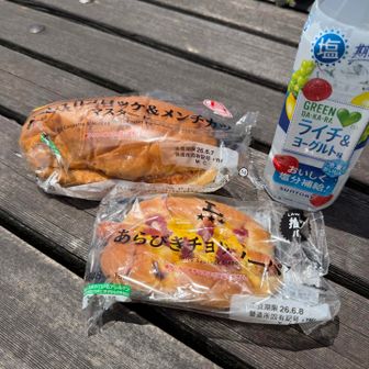 お腹も空いてきたのでお昼
出発前にコンビニで購入したパンですが🍞
