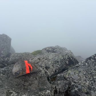 山頂。