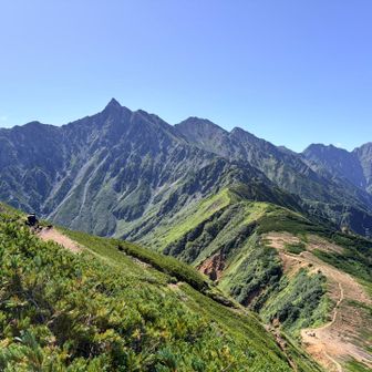 振り返るとそこは、槍ヶ岳でした。