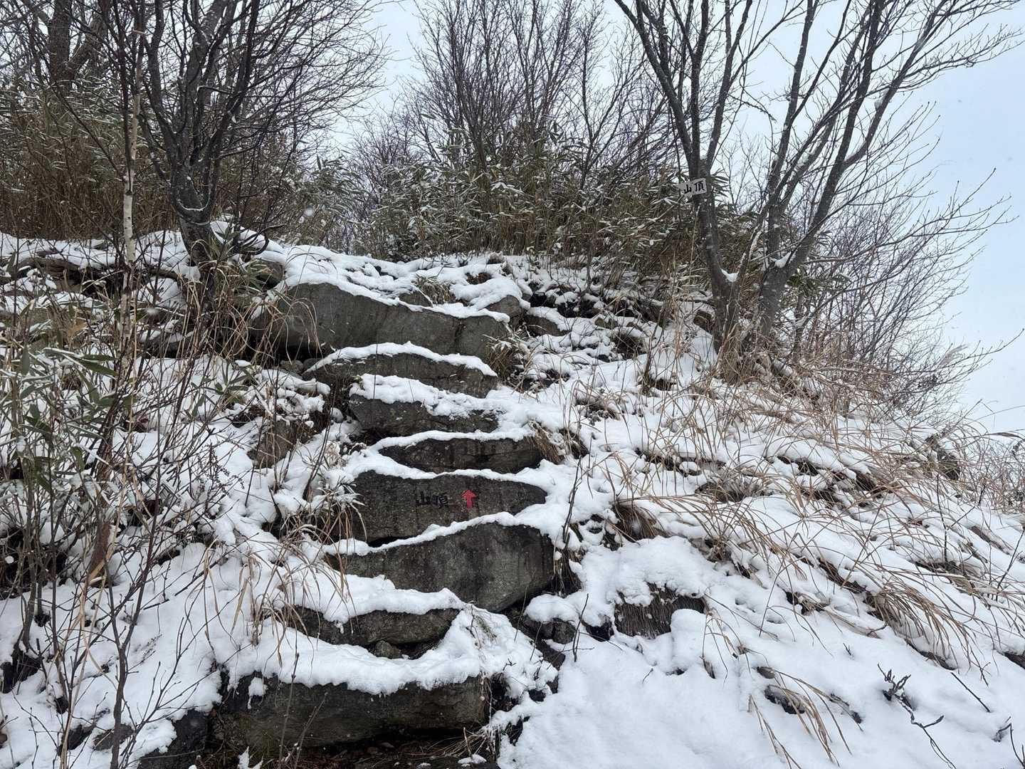 山頂への階段