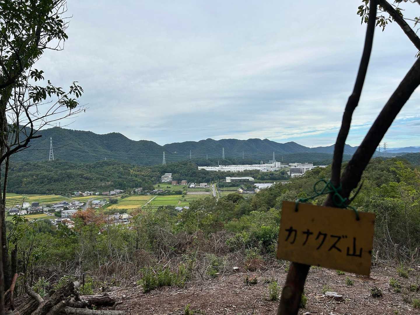 里山の眺望。
