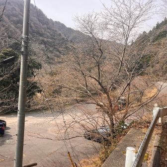 キャンプ場と登山用で大きめの駐車場