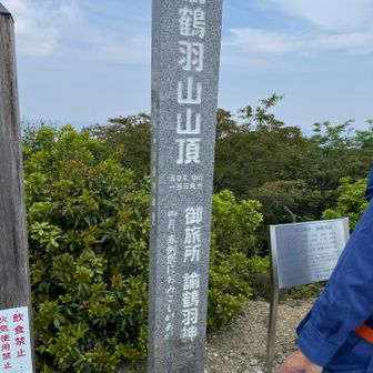 山頂に到着。山頂には大勢の捜索の人が休憩していました。邪魔をしないようにそそくさと諭鶴羽神社⛩️に向かいます。