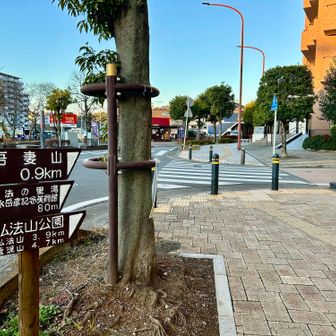 道標に従ってここを右へ👉🚶🚶🚶