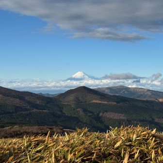 仁科峠手前で見れた富士山