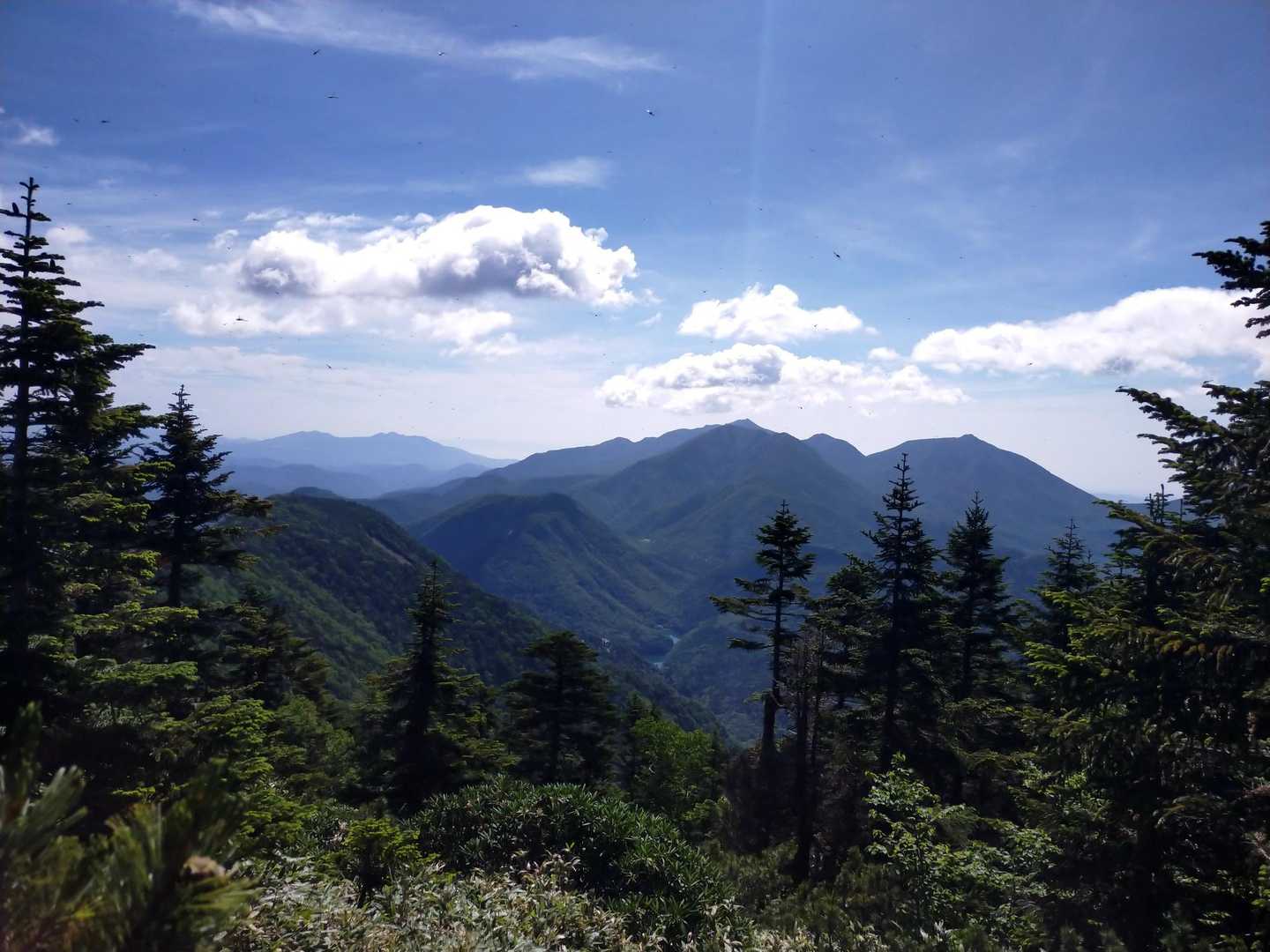 温泉ケ岳からの男体山
