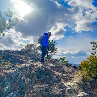 みんな突風に耐えてます
ここはまさに風に押されそうなので
リーダーだけでパシャリ