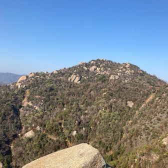 いつも登っている山頂です。
この角度は初めてです。