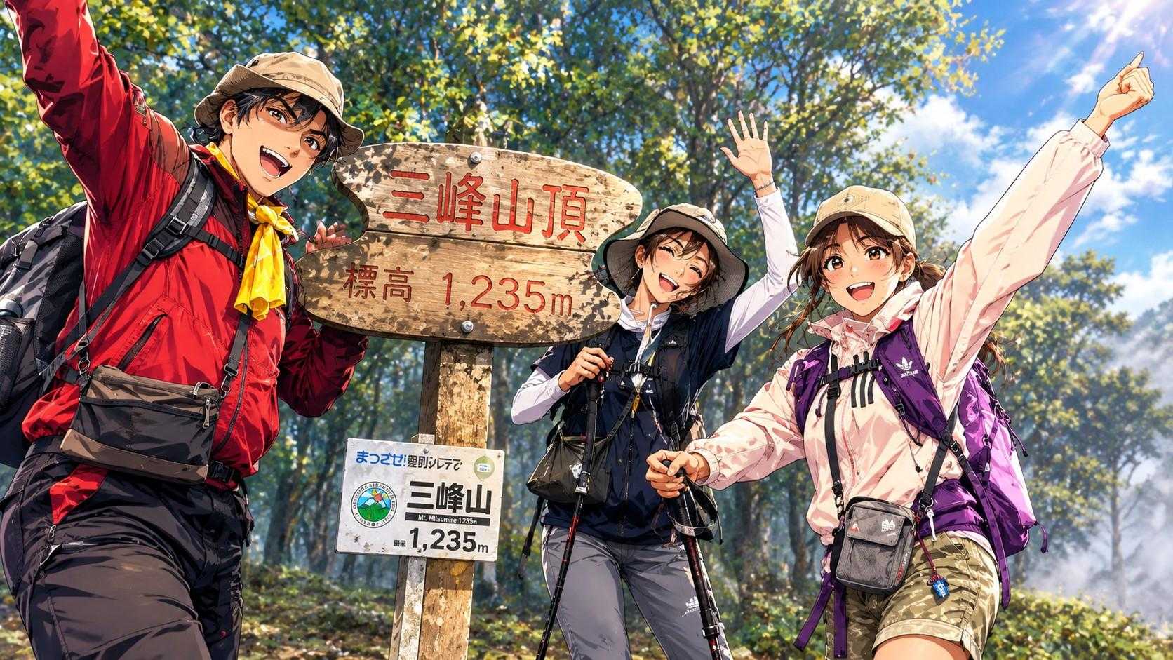 三峰山 ～ガスってても、山頂では跳ぶ！～ / イヅッティの登山データ