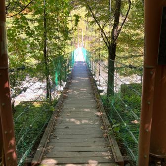 無事、登山口の橋まで戻ってきました😊
