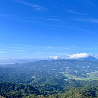 左奥に高崎山🐒が見える！
結果、最後まで由布岳の☁️は不動のままでした…