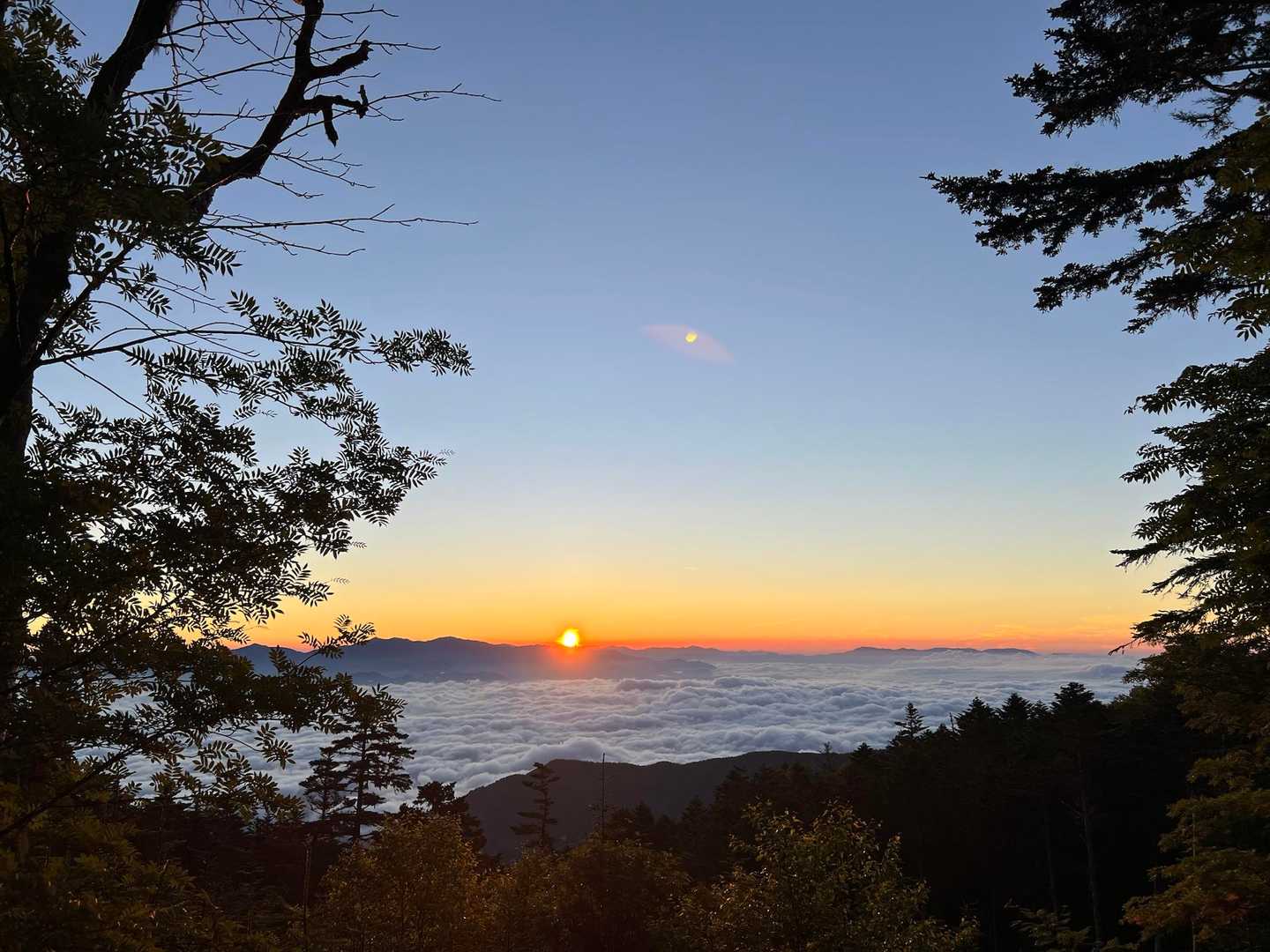 雲海の上の日の出！