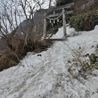 ニノ鎖小屋手前の鳥居⛩️