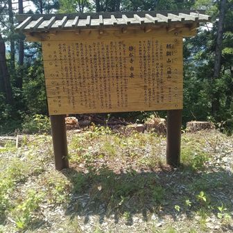 頼朝山の山頂での案内板
