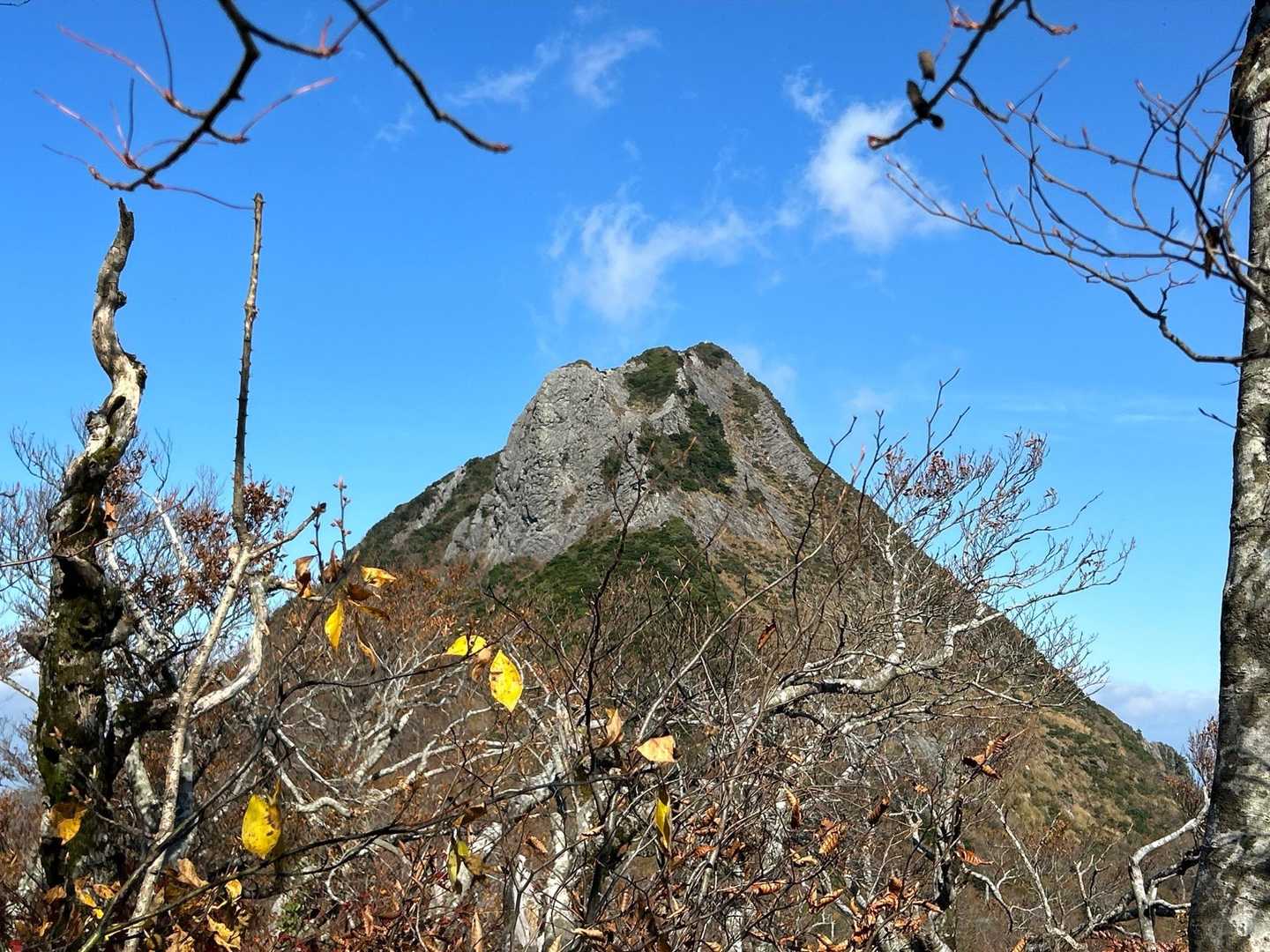 甲ケ山
あの右側の斜面を下りました