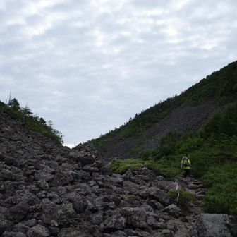 仙水峠まではこんな感じの岩稜帯がつづく