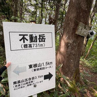 不動岳通過