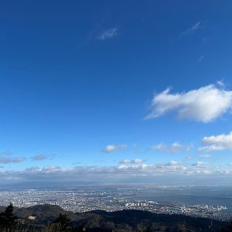 ガーデンテラスからの眺め。今日はこれにてロープウェイでげざーん
