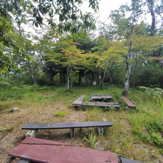 広めの山頂
奥にお墓もあります