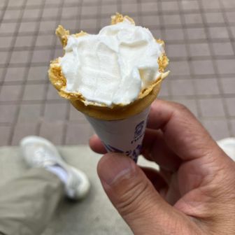 山頂でソフトクリーム
初体験