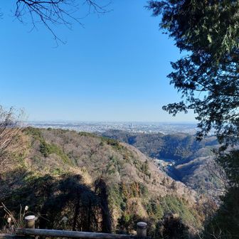 昔　東屋が有った所からの眺め
今は　屋根はなく　展望デッキになっていて
その上にベンチが有りました