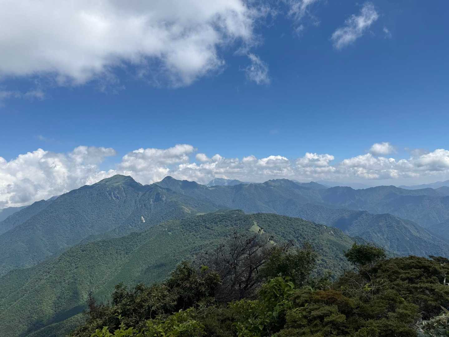 山頂より瓶ヶ森方面