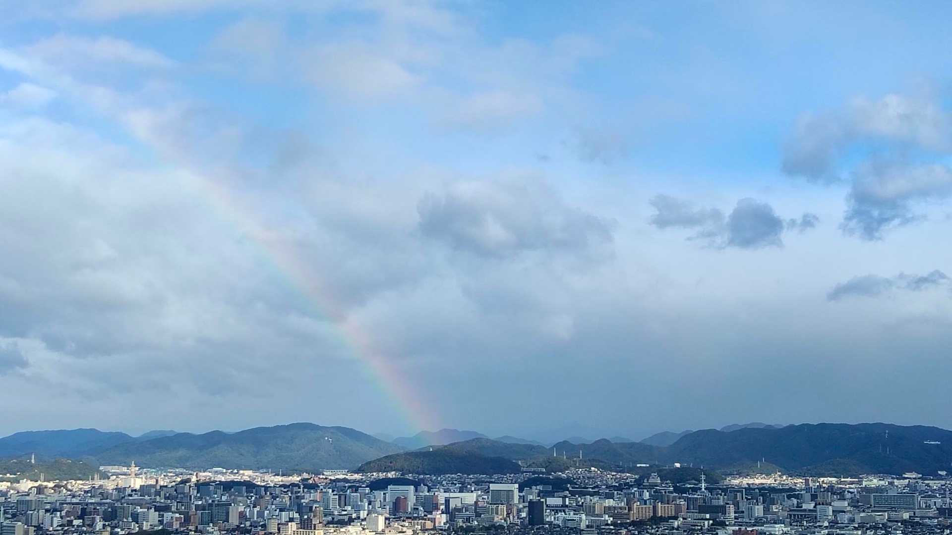山頂では姫路城方面に虹🌈が

ええ朝活でした😊