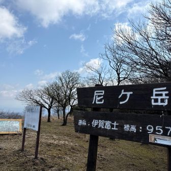 寒くてランチはとてもムリ🌀
でもやっと来ました尼ヶ岳
関西百で三重の山⛰️