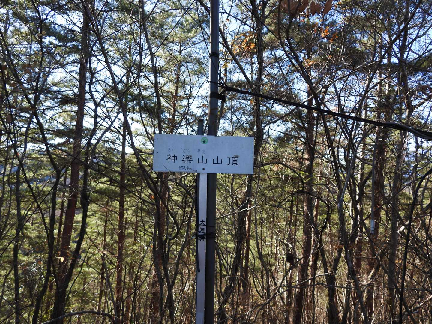 神楽山山頂673mに到着