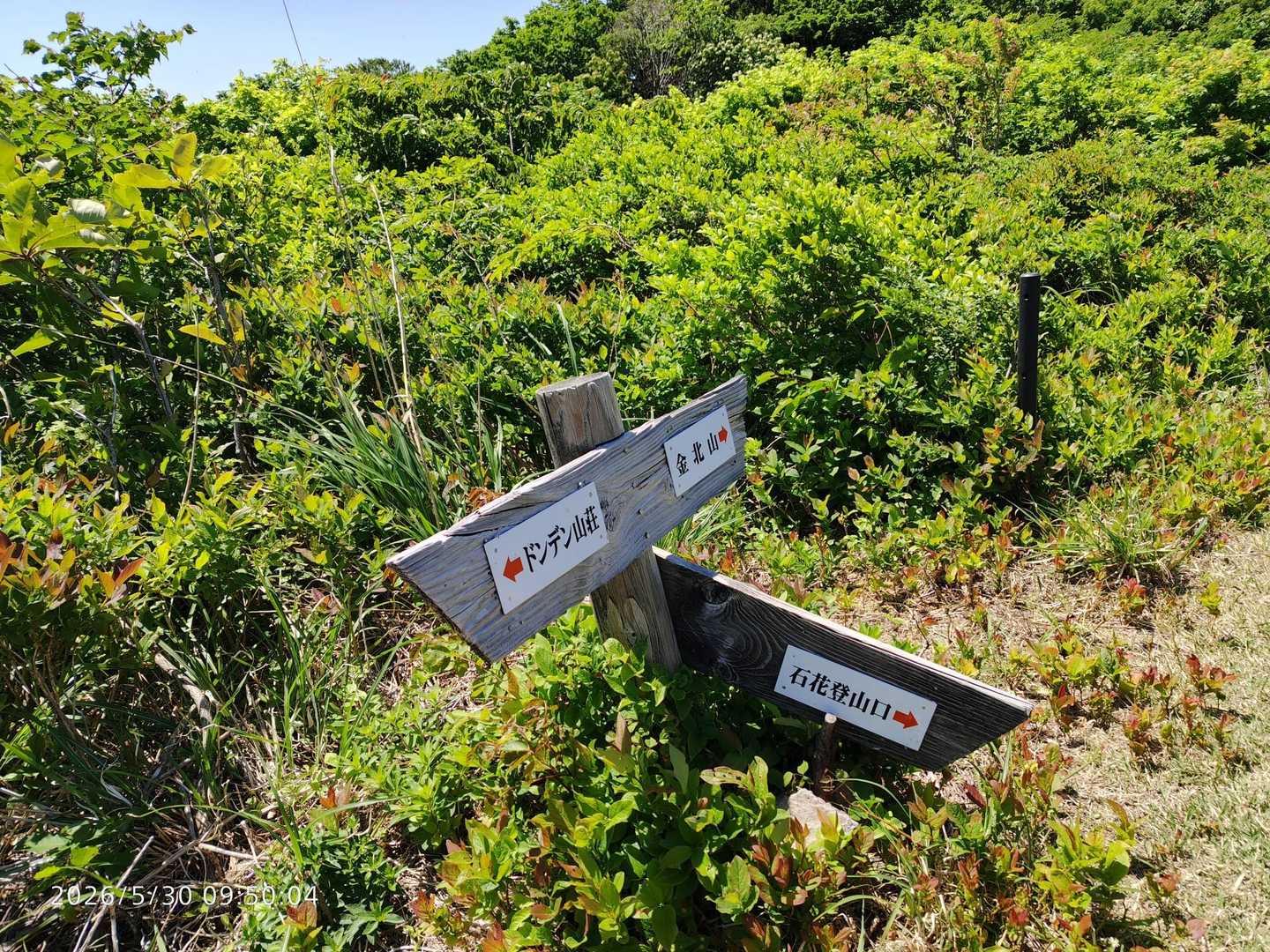 マトネ-カツポラ池-平城畑-石花登山口 縦走コースの写真