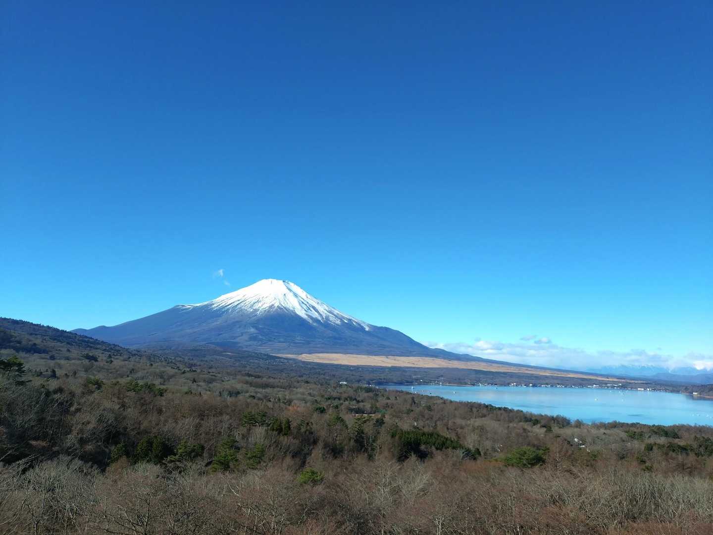 富士山と湖
