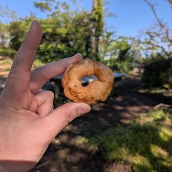 檜洞丸へ戻って補給のミニドーナツ(プレーン)🍩
長丁場なので小まめに補給👍