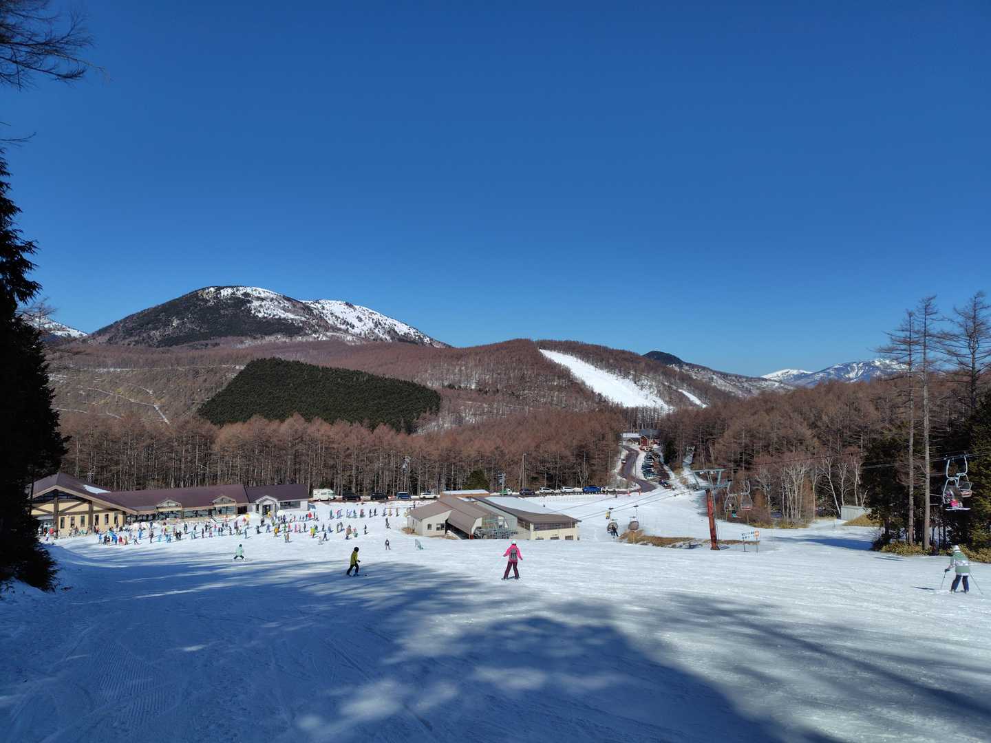 振り返ると湯ノ丸山が見えてきます