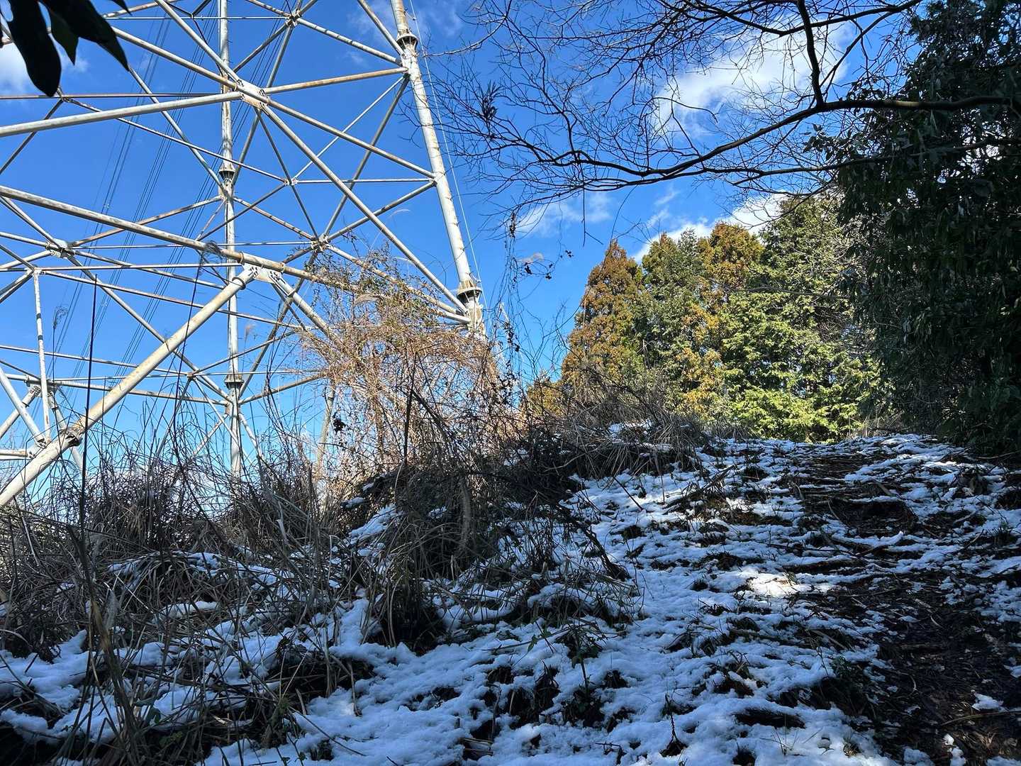 1番雪❄️残ってるところ。