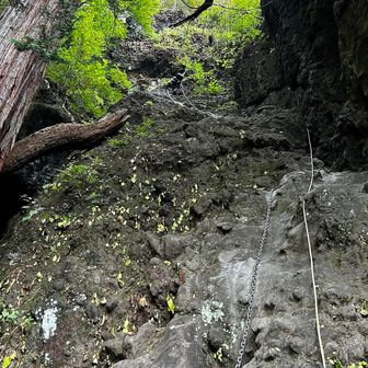 岩登り的奥の院　これ下りました💦