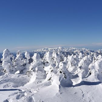 遠景は飯豊連峰